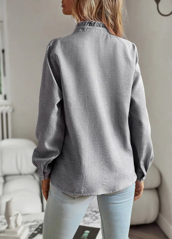 Flattering Long Sleeve Women Shirt With Cuffs