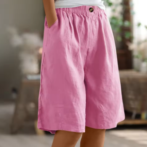 Women's Casual Bermuda Shorts with Elastic Waist