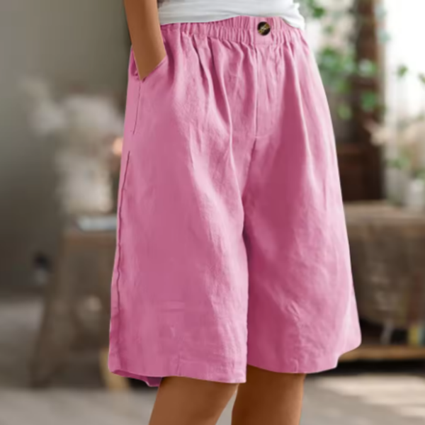 Women's Casual Bermuda Shorts with Elastic Waist