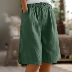 Women's Casual Bermuda Shorts with Elastic Waist