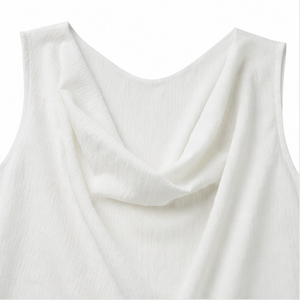 Women's Cowl Neck Mini Dress with Pockets
