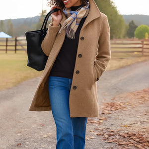Women's Double-Breasted Mid-Length Winter Coat