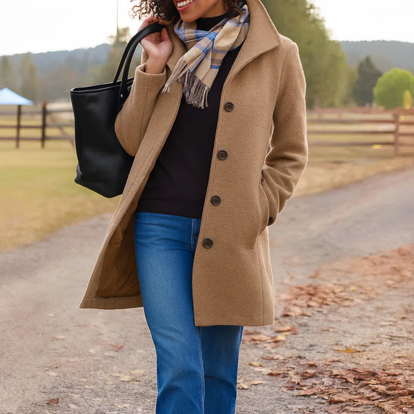 Women's Double-Breasted Mid-Length Winter Coat