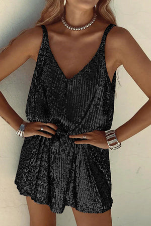 Sparkling Sleeveless Sequin Mini Dress