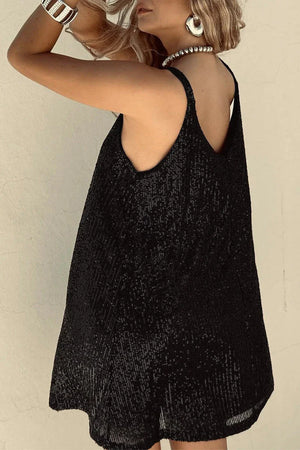 Sparkling Sleeveless Sequin Mini Dress