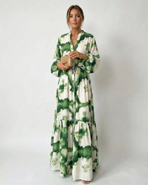 Elegant Tie-Waist Maxi Dress