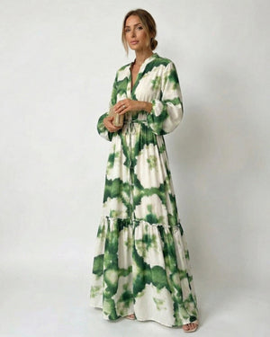 Elegant Tie-Waist Maxi Dress