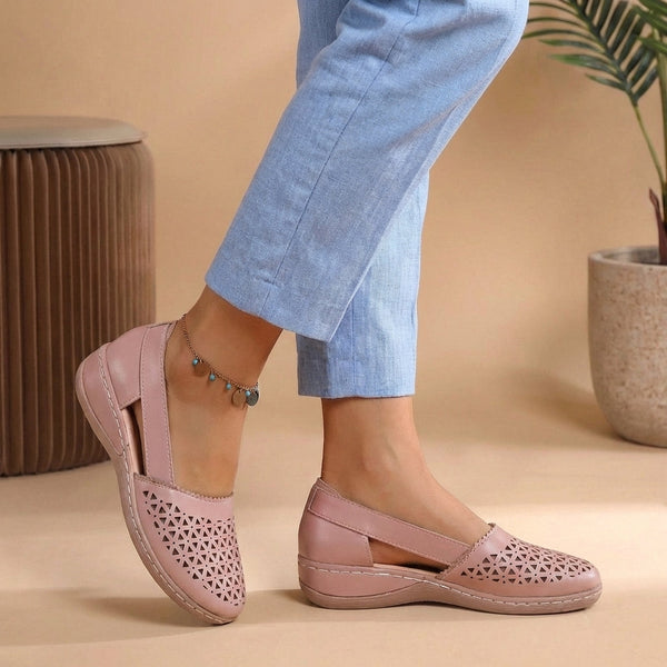 Breathable Cut-Out Loafers for Walking Comfort