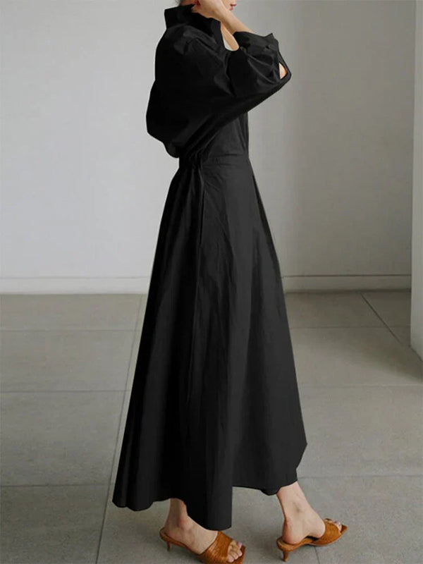 Vestido camisa plisado con estilo