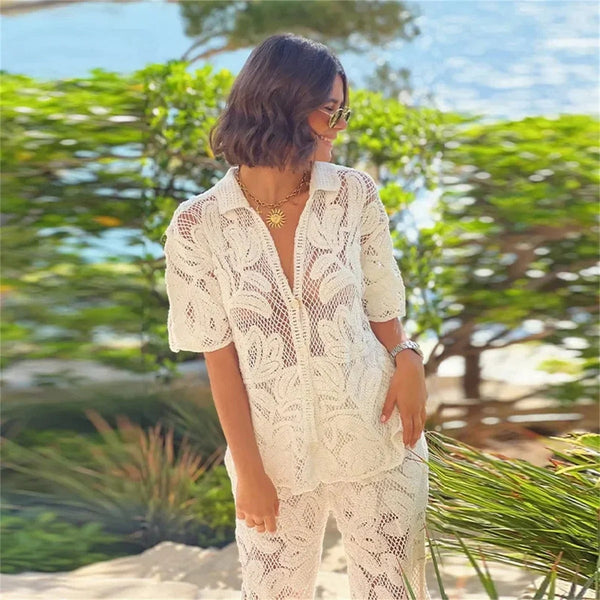 Conjunto elegante Serenity de encaje