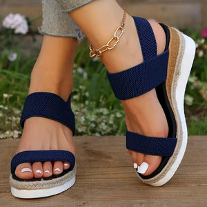 Women's Platform Sandals with Cross-Strap