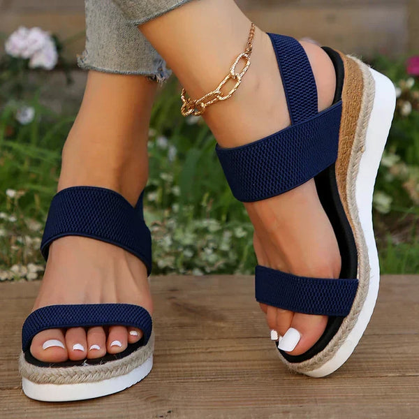 Women's Platform Sandals with Cross-Strap