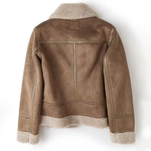 Women's Faux Shearling Biker Jacket