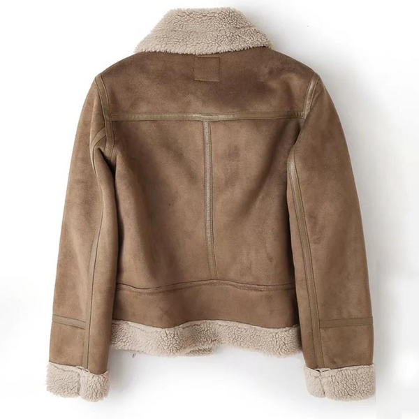 Women's Faux Shearling Biker Jacket