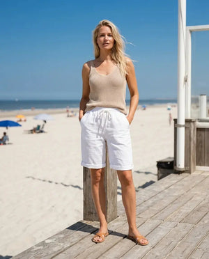 Women’s Casual Elastic Waist Bermuda Shorts