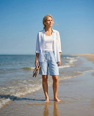 Women’s Casual Elastic Waist Bermuda Shorts