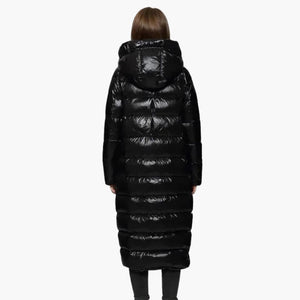 Women's Long Hooded Quilted Puffer Coat