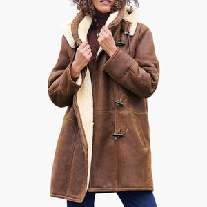 Women's Winter Coat with Hood and Synthetic Lining