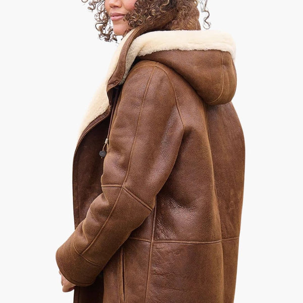 Women’s Long Winter Coat with Plush-Lined Interior