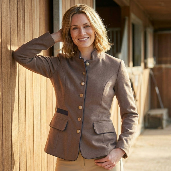 Structured Button-Front Tailored Blazer