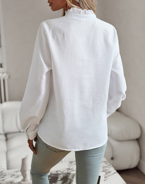 Flattering Long Sleeve Women Shirt With Cuffs