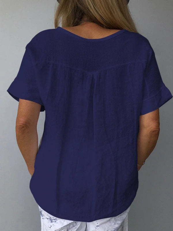 Casual Cotton Linen Top