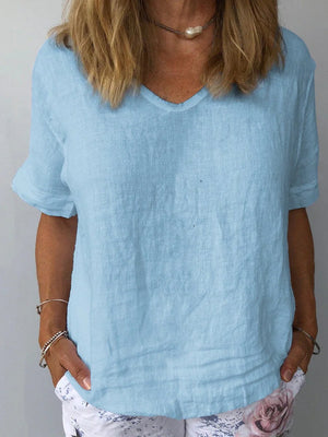 Casual Cotton Linen Top