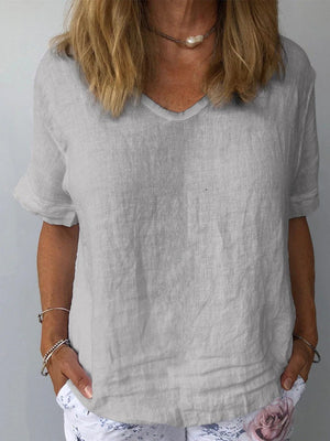Casual Cotton Linen Top