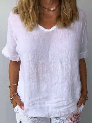 Casual Cotton Linen Top