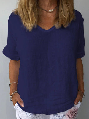 Casual Cotton Linen Top