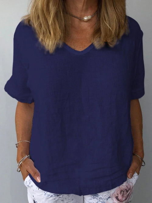 Casual Cotton Linen Top