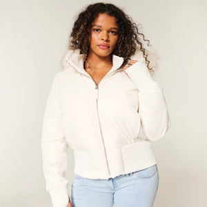 Women’s Cropped Hooded Puffer Jacket