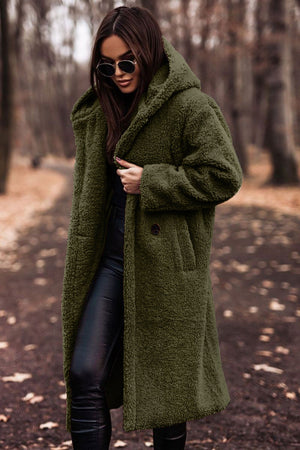 Cozy Long Teddy Coat Women