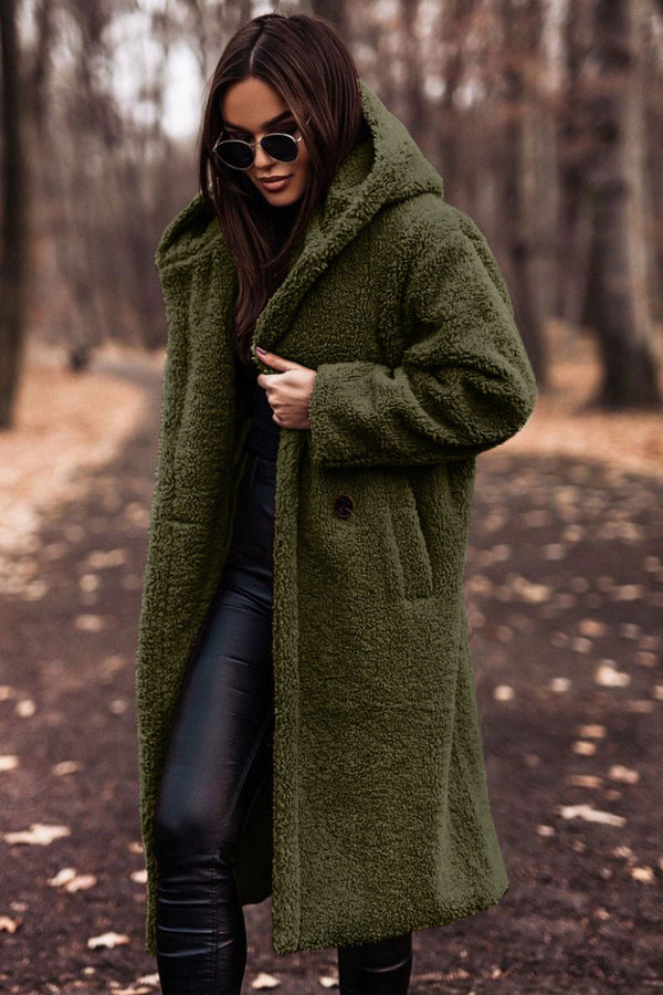 Cozy Long Teddy Coat Women
