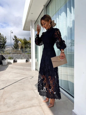 Stylish Women's Lace Bodycon Dress - Elegant Fit
