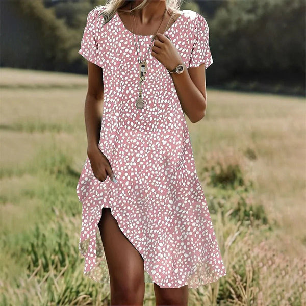 Women’s Casual Floral Print Summer Midi Dress