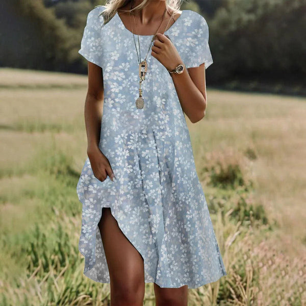 Women’s Casual Floral Print Summer Midi Dress