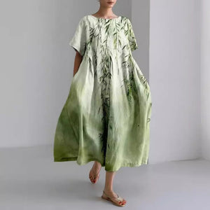 Women's Loose Fit Floral Print Maxi Dress