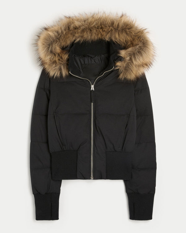Women’s Cropped Hooded Puffer Jacket