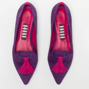 Women’s Pointed Toe Flat Shoes with Decorative Fringe