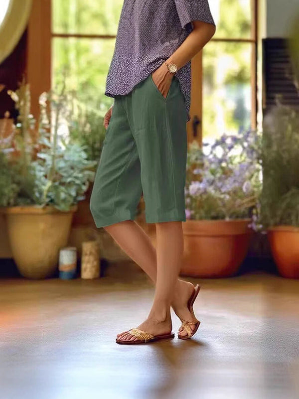 Women’s Wide Leg Knee Length Bermuda Shorts