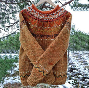 Women's Vintage Icelandic Knit Sweater