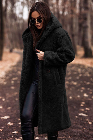 Cozy Long Teddy Coat Women