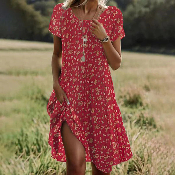 Women’s Casual Floral Print Summer Midi Dress