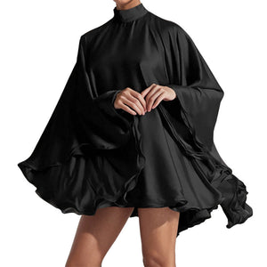 Vestido mini elegante con mangas abullonadas