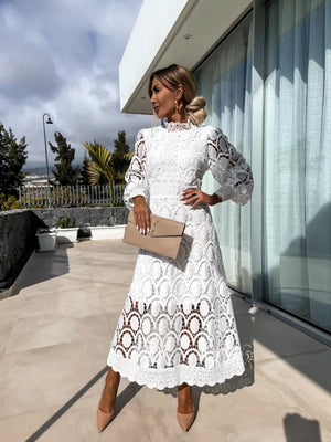Stylish Women's Lace Bodycon Dress - Elegant Fit