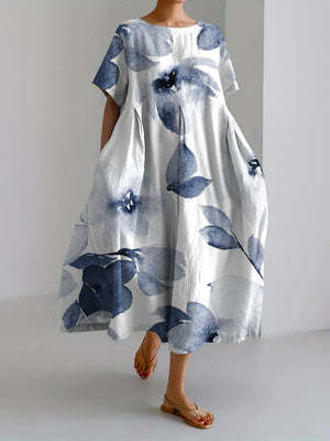 Women's Loose Fit Floral Print Maxi Dress