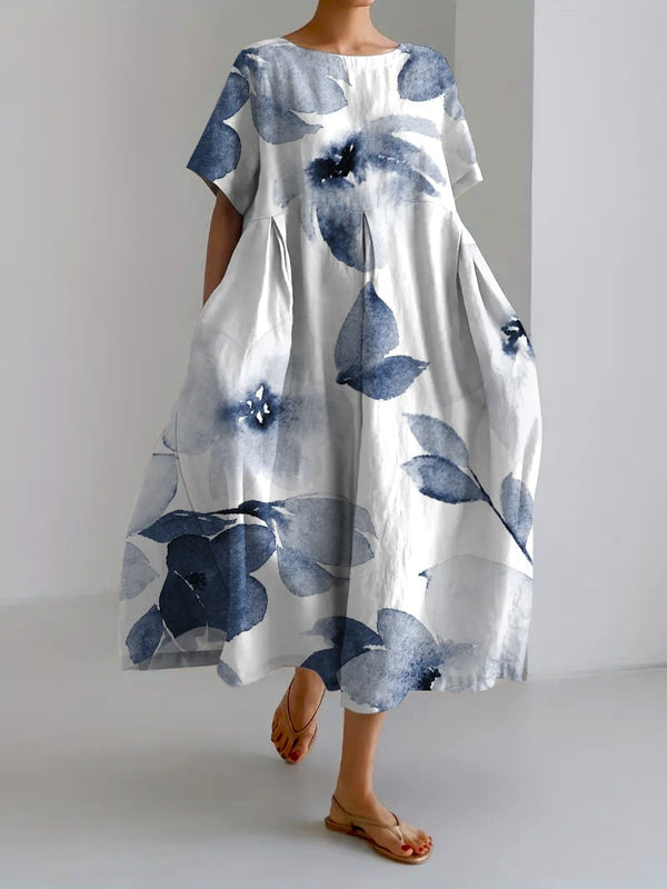 Women's Loose Fit Floral Print Maxi Dress