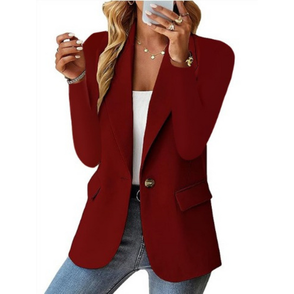 Tailored Single-Button Blazer Elegant for Women