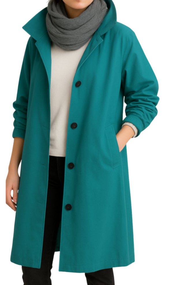 Women's Hooded Longline Trench Coat